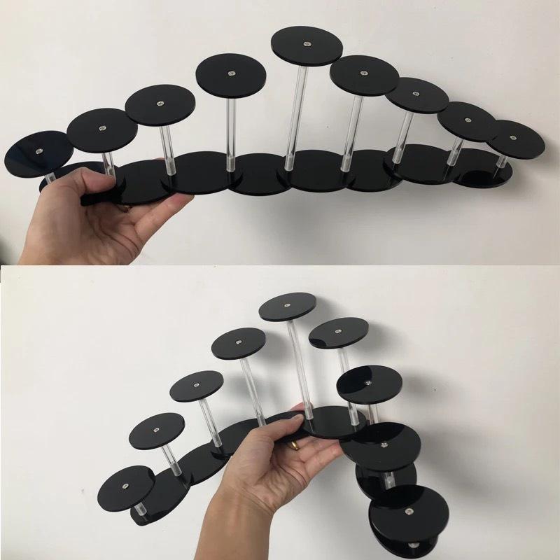 9 Tầng,10 màu sắc, Kệ/giá đỡ Mica trưng bày sản phẩm, nước hoa, son, mô hình quà tặng - Trắng sữa, Trắng sữa
