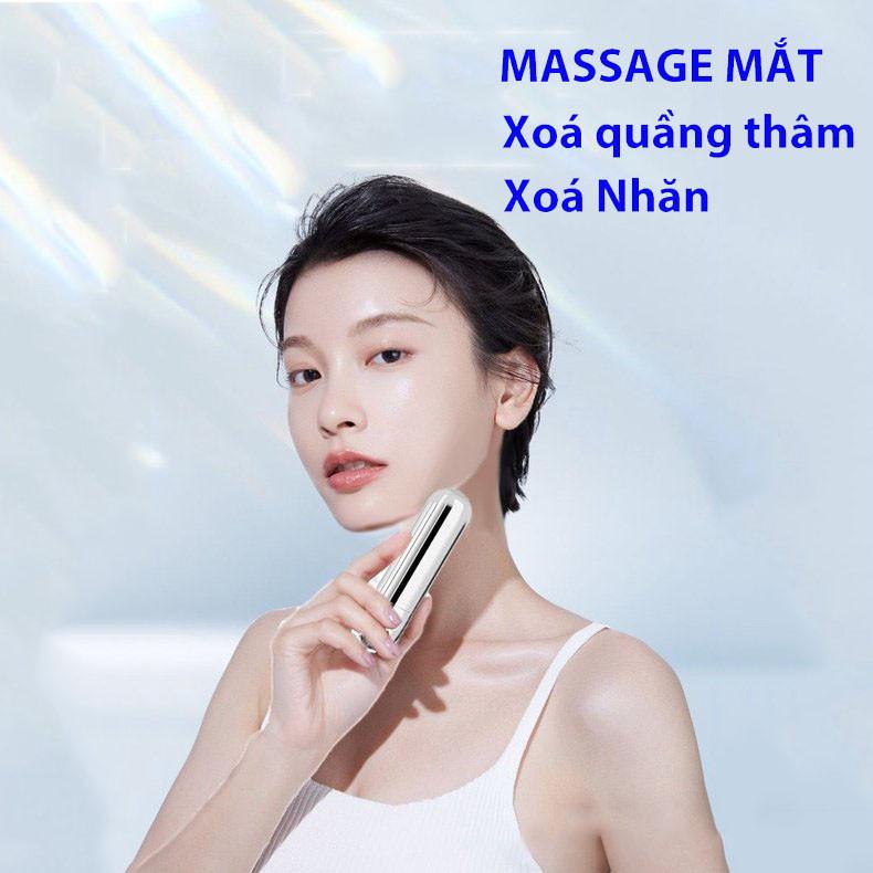 Máy Massage Mặt Kiêm Châm Cứu 10 Kiểu Không Dây Pin Sạc (Máy Hợp Kim Loại Xịn)