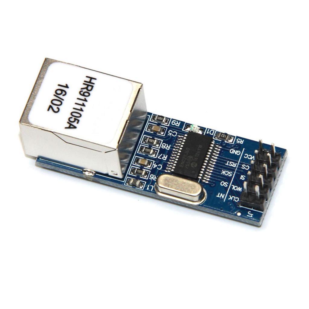 Mini ENC28J60 Ethernet LAN Network Module with 3.3 V Pin Header Power Supply