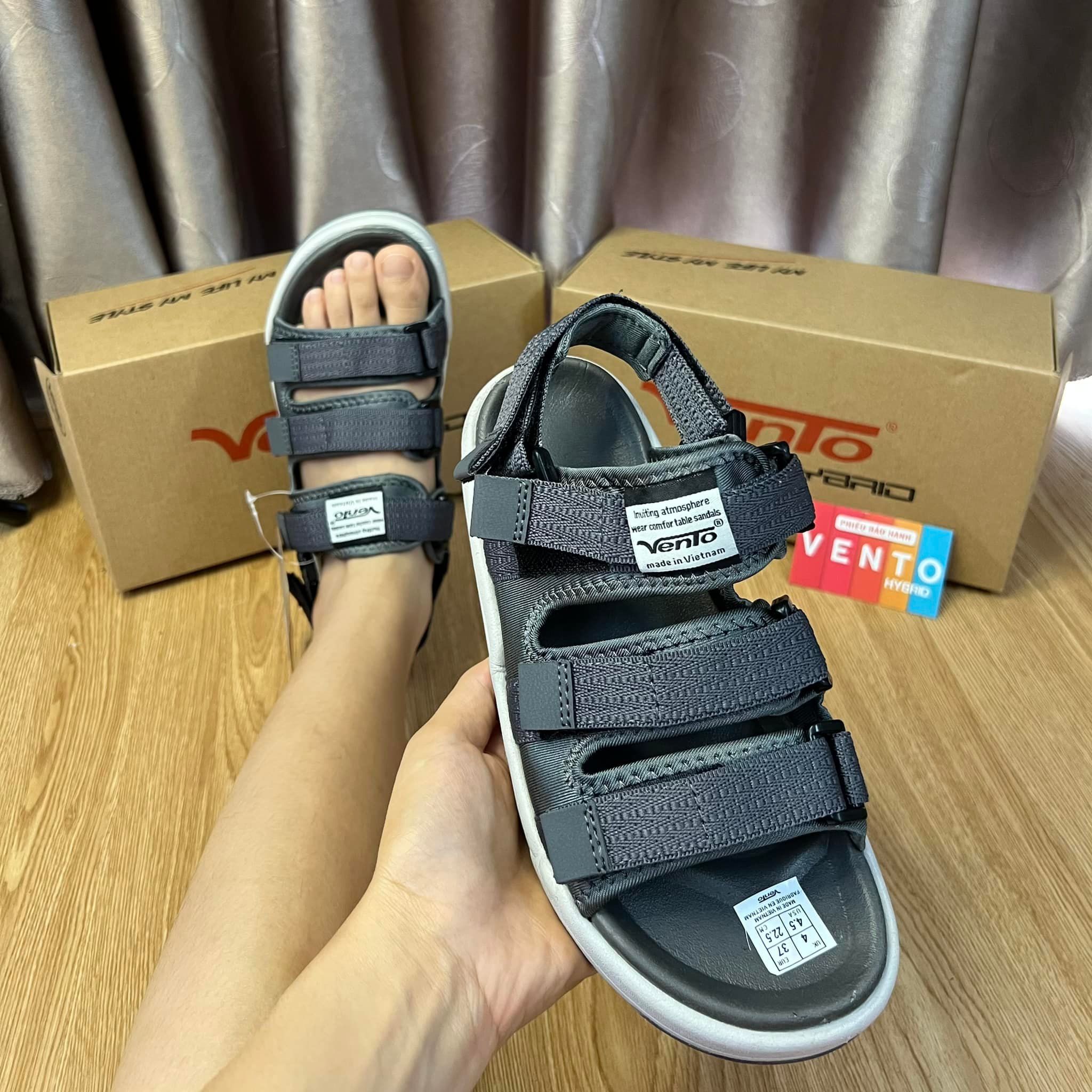 Giày Sandal Vento Nam Nữ Quai Ngang dạo phố/đi chơi/đi học NV1001