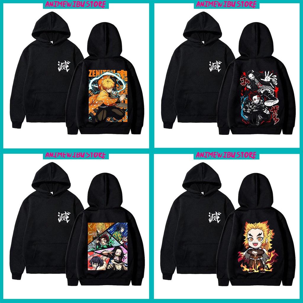 BST Áo Hoodie Kimetsu No Yaiba mẫu Áo Nỉ bông chất dày dặn Anime Demon Slayder