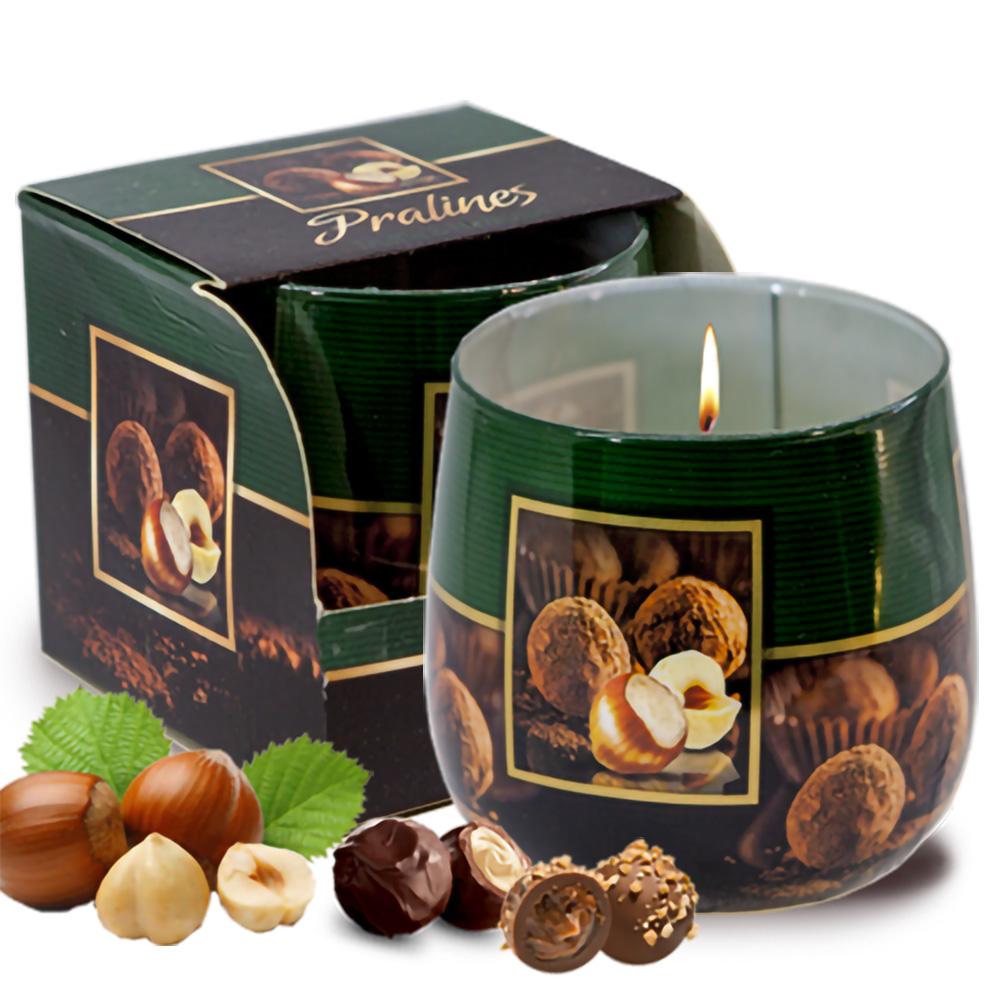 Ly nến thơm tinh dầu Bartek Pralines 100g QT00670 - sôcôla hạnh nhân, nến trang trí, thơm phòng, thư giãn, khử mùi (giao mẫu ngẫu nhiên)