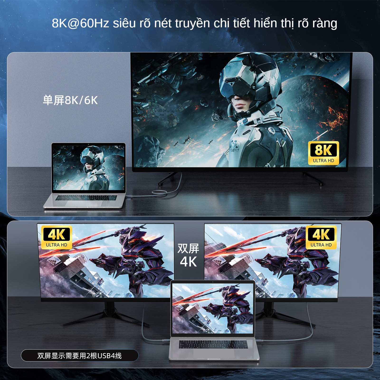 Cáp Sạc Nhanh Type-C to Type-C PD 240W - Dây Cáp Dữ Liệu FIRO USB4 CABLE - Sạc Nhanh PD 240W 48V@5A, Xuất Video 8K60Hz, Truyền Dữ Liệu 40Gbps - PD240W/8K60Hz/40Gbps - Dài 1,5 Mét - Dùng Cho iPhone15,16 Series, Macbook, Laptop, Smartphone - Hàng Chính Hãng