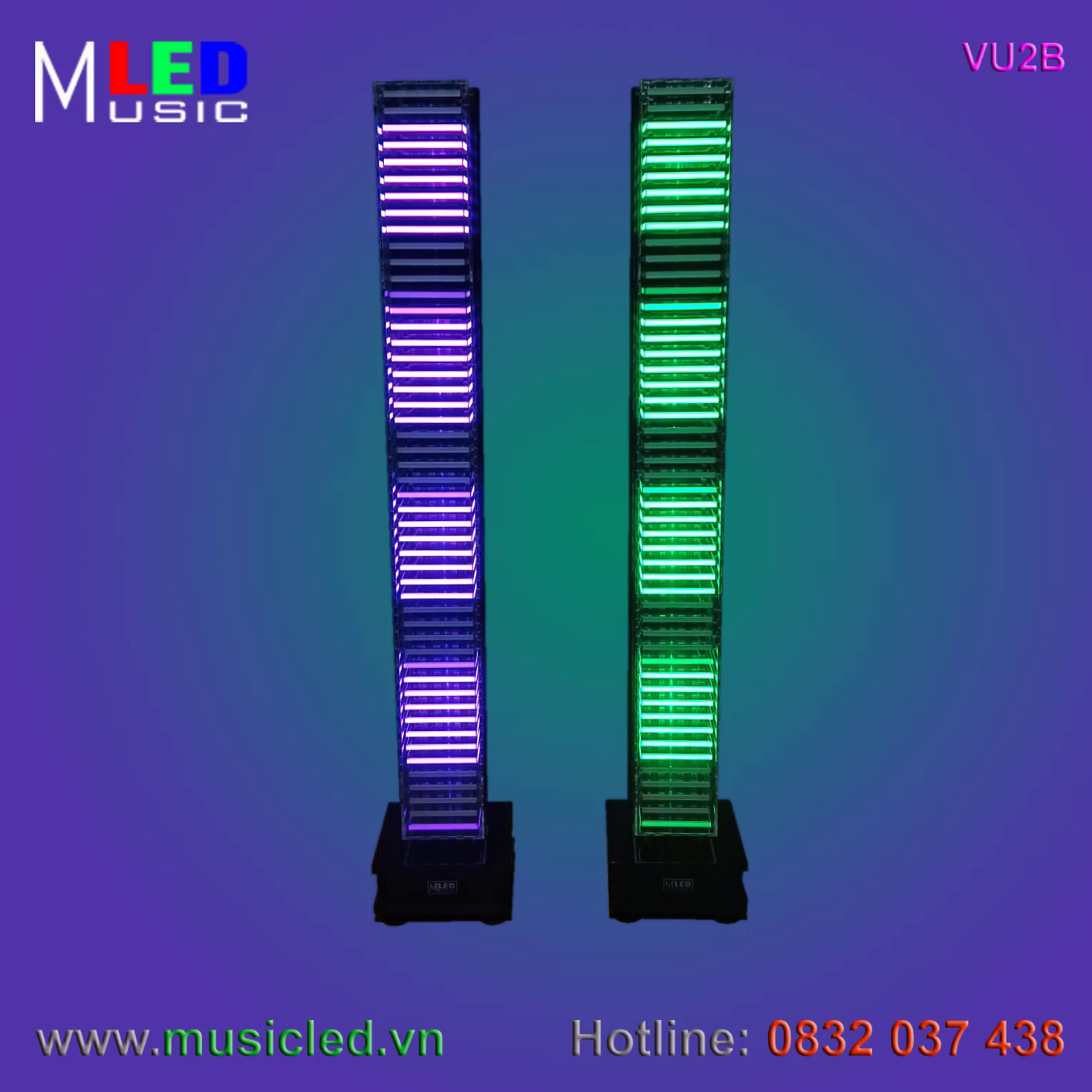 Đôi đèn Music LED nháy theo âm lượng nhạc cỡ lớn