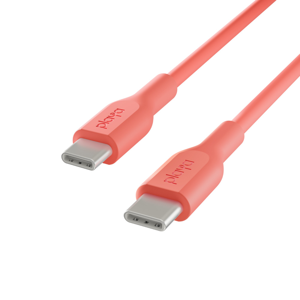 Cáp sạc USB-C to USB-C Belkin Playa vỏ nhựa, 60W, 2 mét - PMBK2003yz2M - Hàng Chính Hãng Belkin
