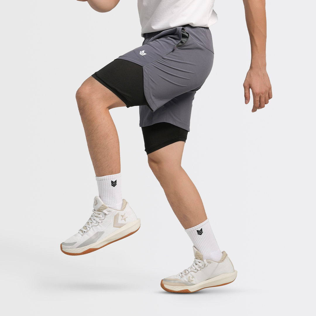 Quần short đùi thể thao 2 lớp Quick Dry Unisex Nhanh khô thoáng mát Tập Gym chơi Bóng Rổ Tennis Chạy Bộ Redikick