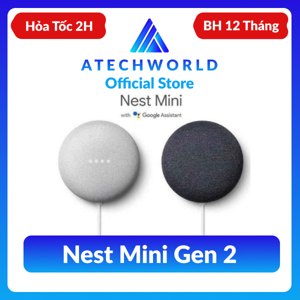 Loa Thông Minh Google Nest Mini Gen 2 Tích Hợp Trợ Lý Ảo - Hàng Nhập Khẩu