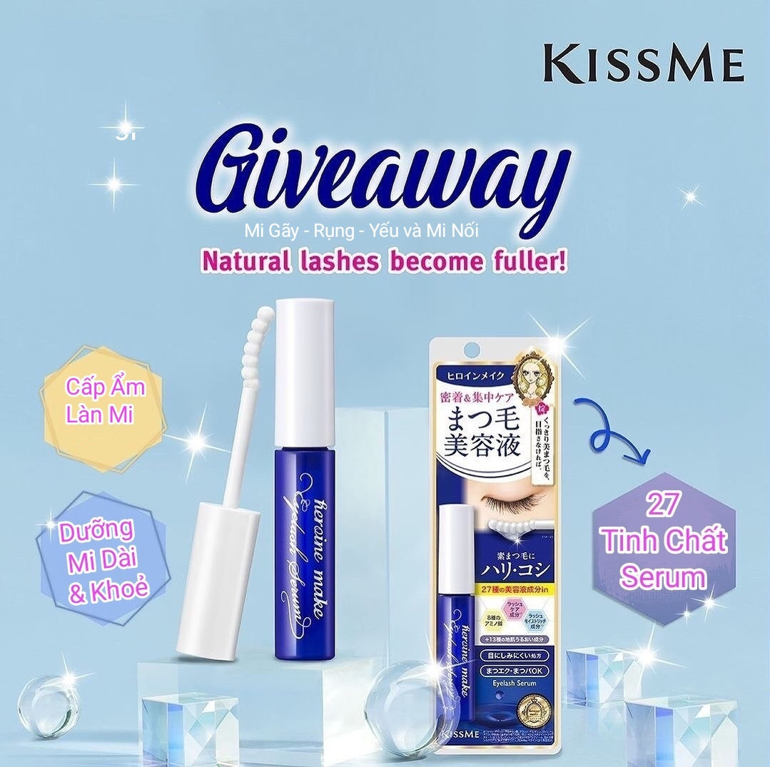 Tinh Chất Dưỡng Dài Và Khoẻ Làn Mi Kissme Heroine Make Watering Eyelash Serum Mẫu Mới ( 5.5g)