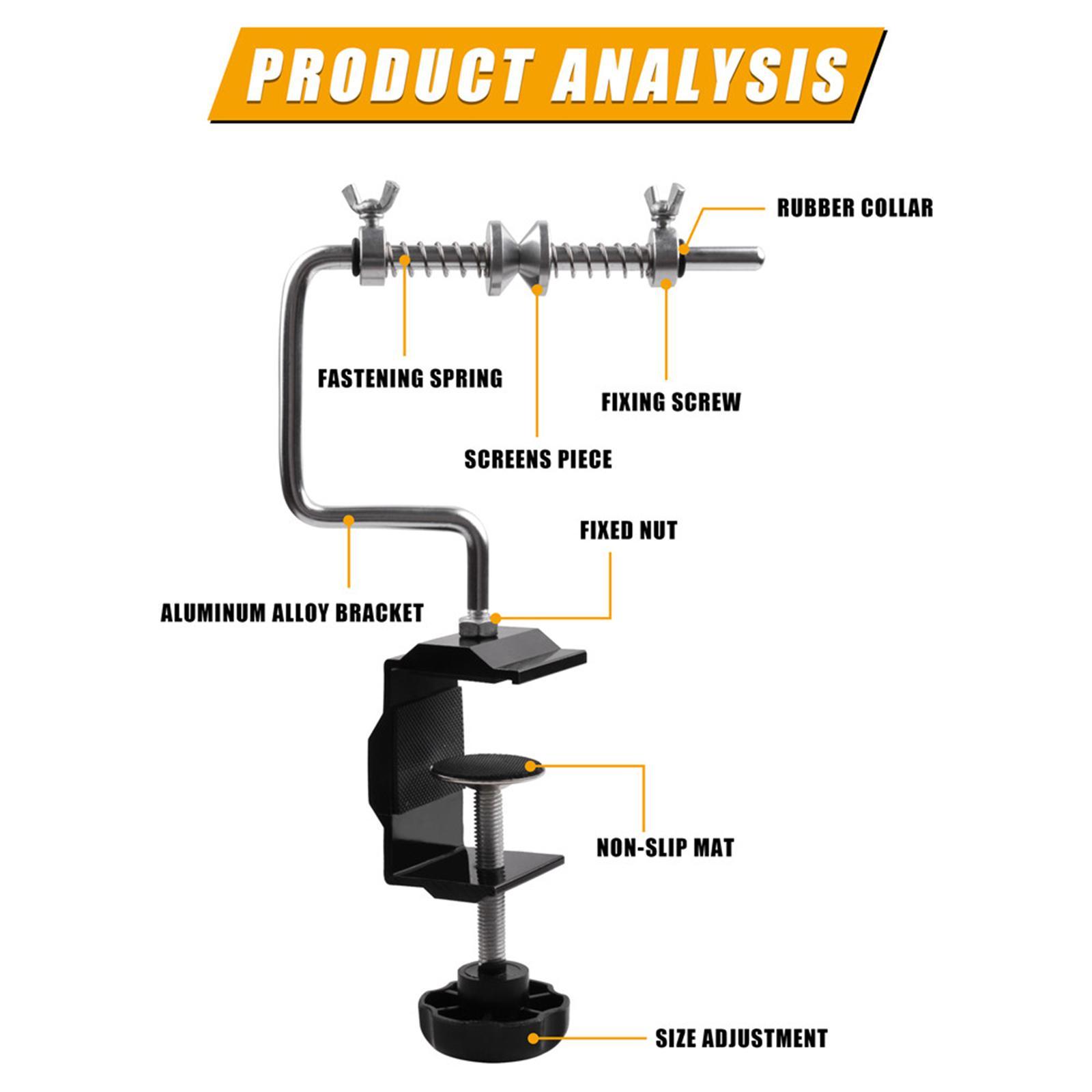 Fishing Reel Line Spooler Winder with Clamp Spooling Station Aluminum Alloy