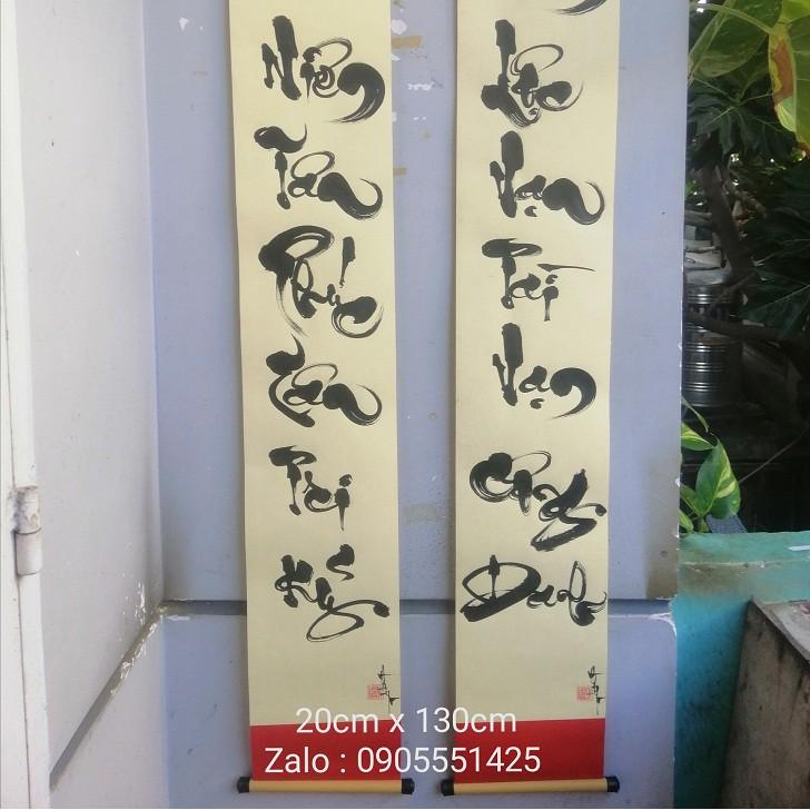 CÂU ĐỐI TẾT.Cặp Câu đối thư pháp. Quà tặng ông bà, cha mẹ, bạn bè, đối tác.Câu đối trang trí ngày xuân, tết