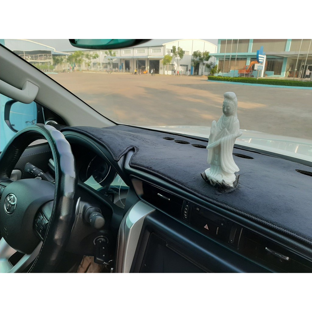 Thảm taplo nhung xe Hyundai Creta 2022 2023 Màu đen Hàng lông cừu có đễ chống trượt - chuẩn theo form xe