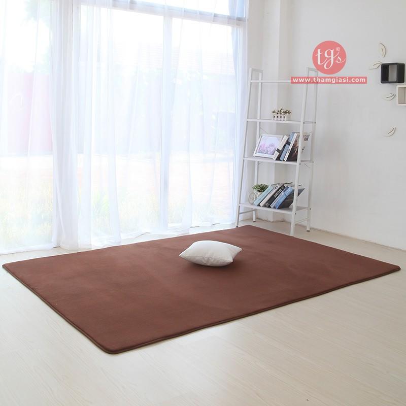 Thảm Nhung Màu Nâu | Thảm Trang Trí Phòng Khách - Phòng Ngủ - Thảm Trải Sofa - Thảm Dành Cho Bé