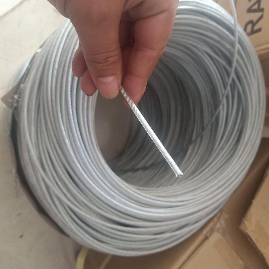 100 mét Dây cáp bọc nhựa phi 3mm, phi 4mm, phi 5mm, phi 6mm
