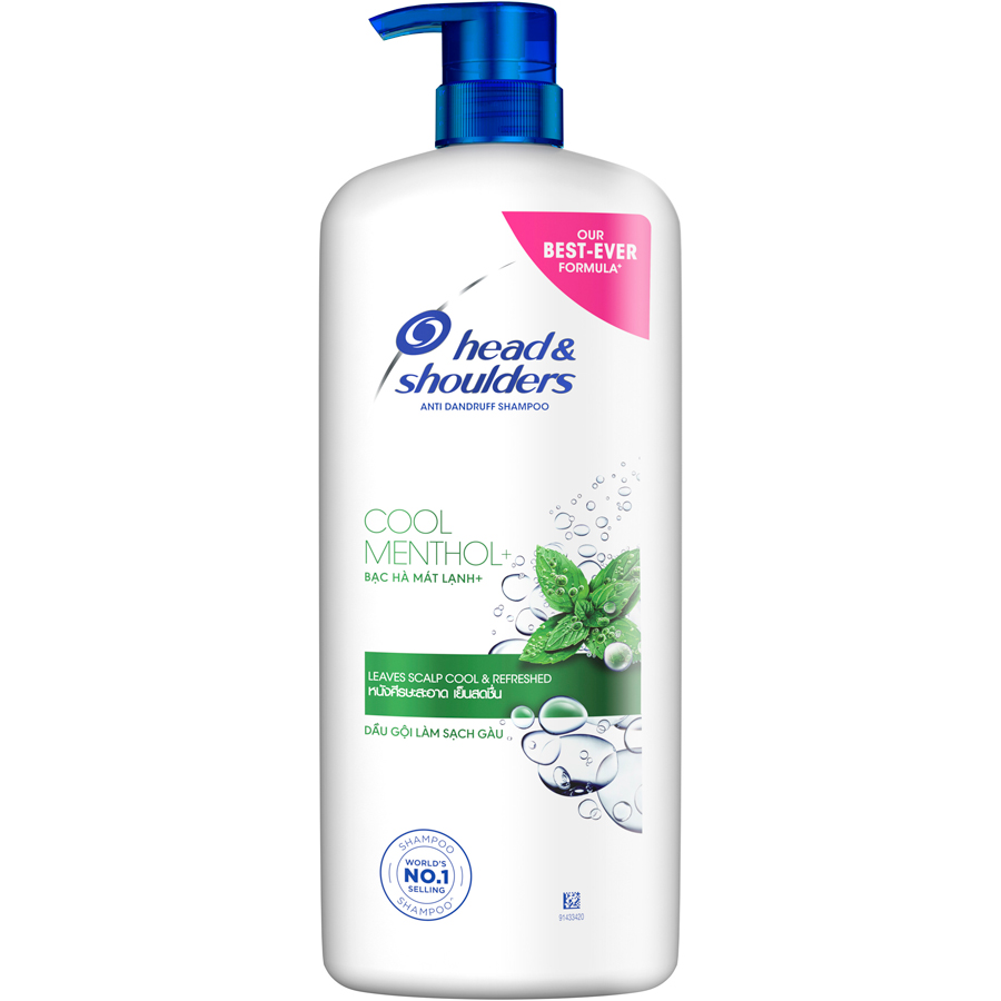 Dầu Gội Head &amp; Shoulders Bạc Hà Mát Lạnh (1200ml) - Tặng Bình Nước