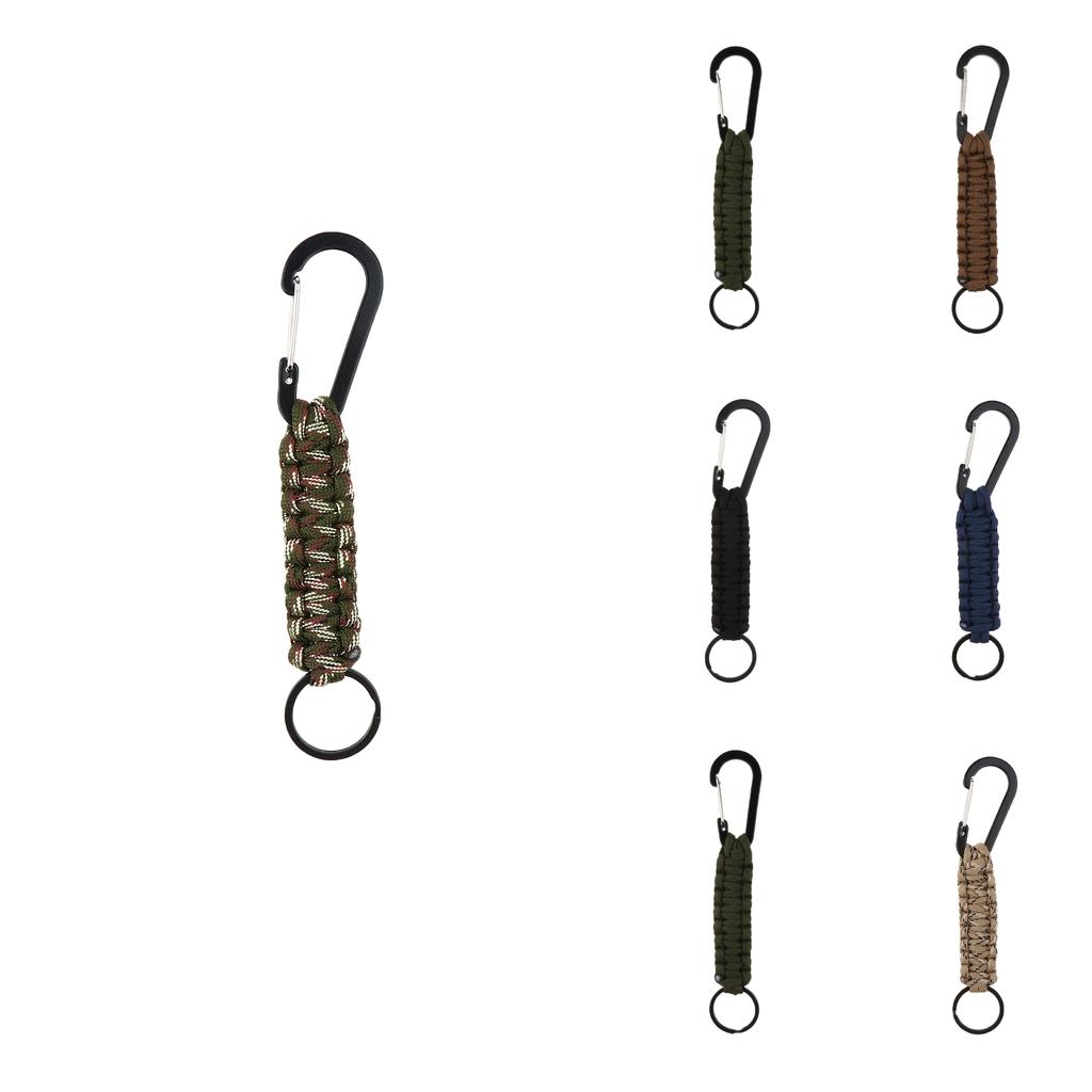 Outdoor  Kit 7 Strand Core Paracord Lanyard Keychain with Carabiner Snap Hook Buckle