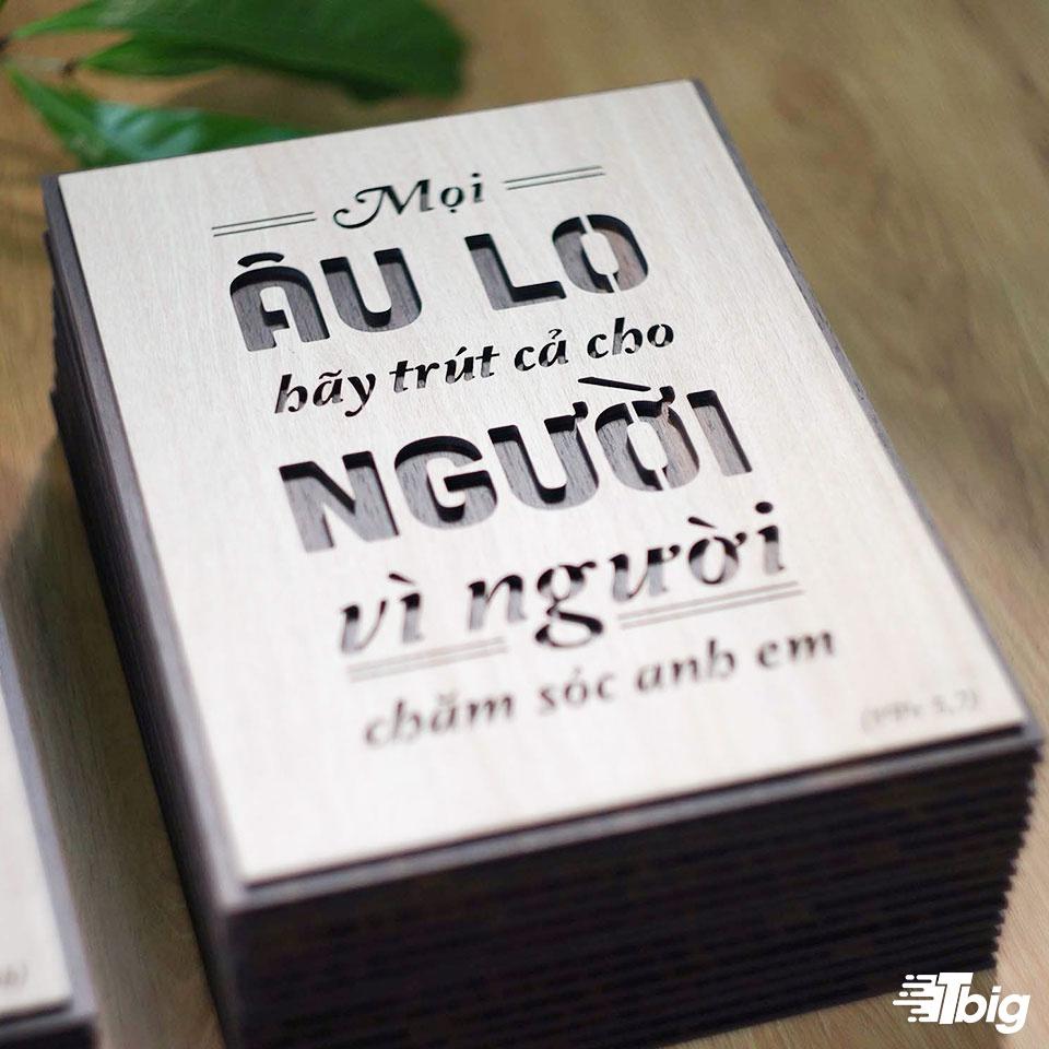 Tranh công giáo TBIG-CG002: Mọi âu lo hãy trút cả cho người vì người chăm sóc anh em 40x55cm