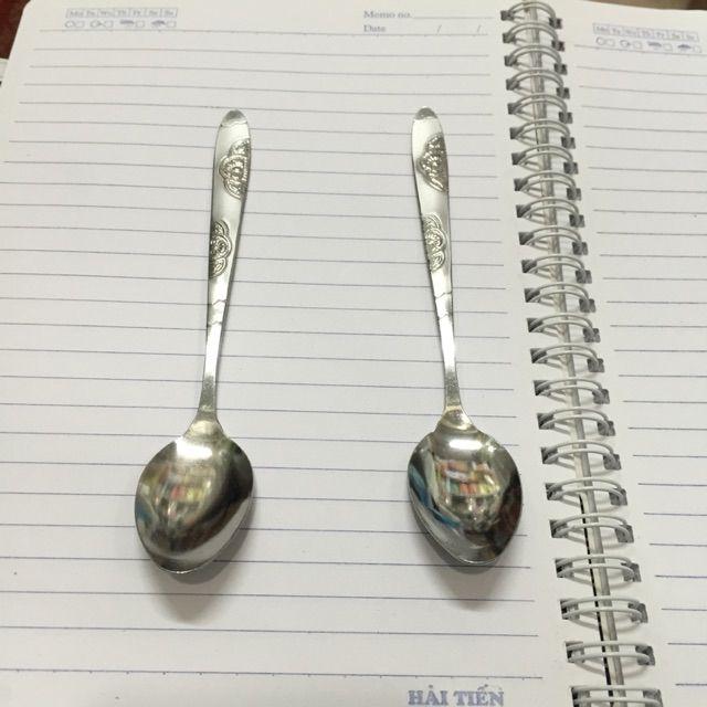 Combo 10 thìa cafê inox cán hoa