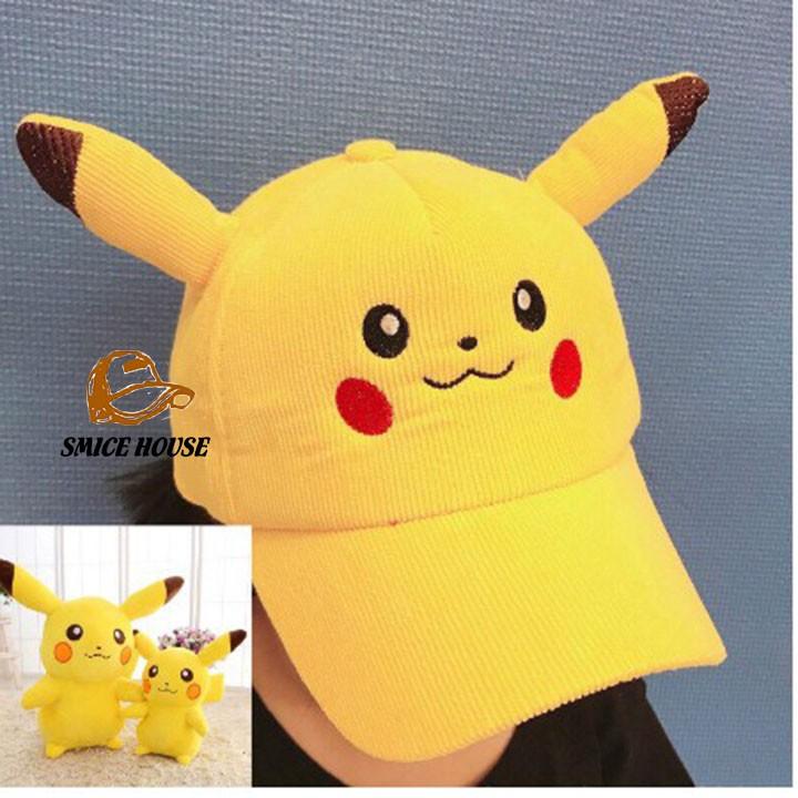 NÓN LƯỠI TRAI PIKACHU CHO BÉ, MŨ HÌNH THÚ CHO BÉ