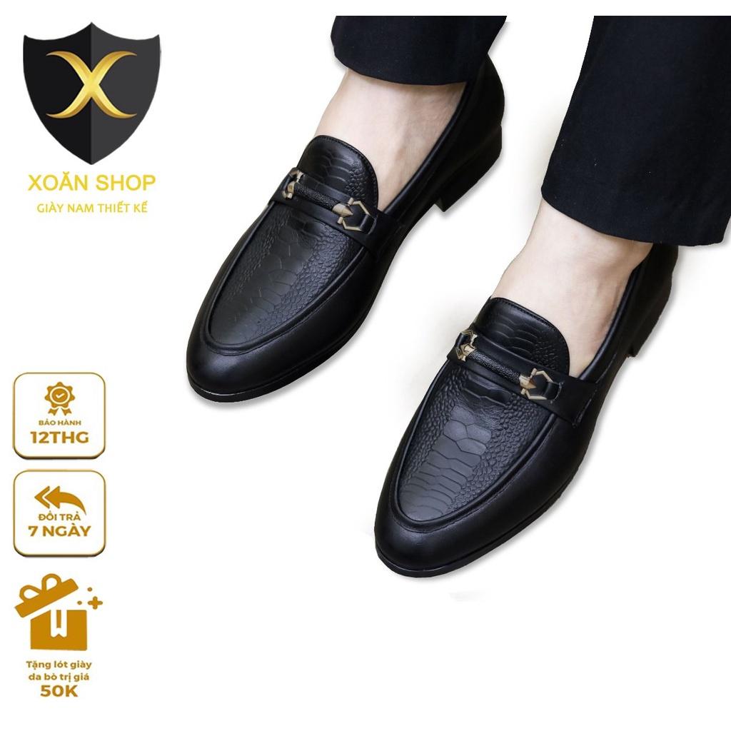Giày lười nam, giày da nam Xoăn Shop g004