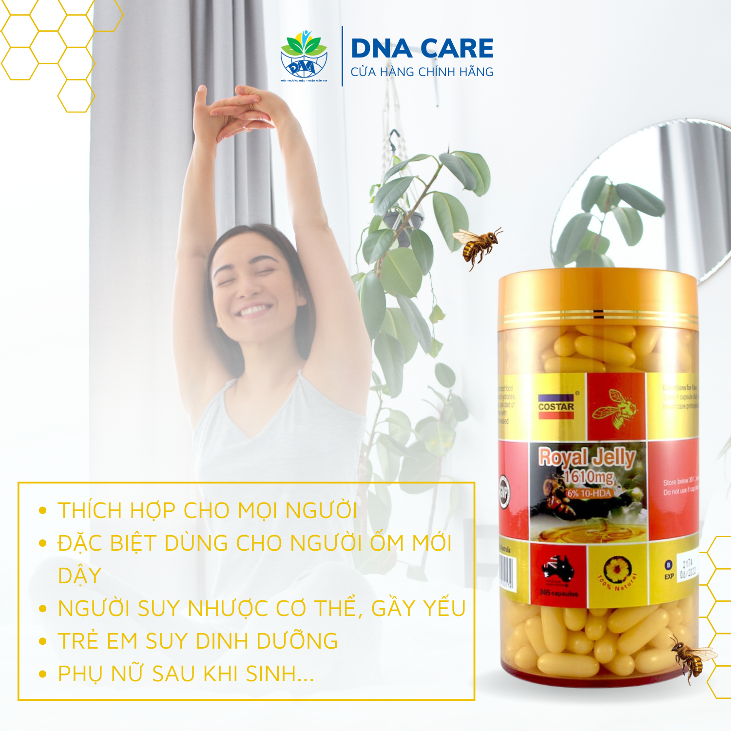 Viên uống sữa ong chúa Royal Jelly 1610mg hộp 365 viên