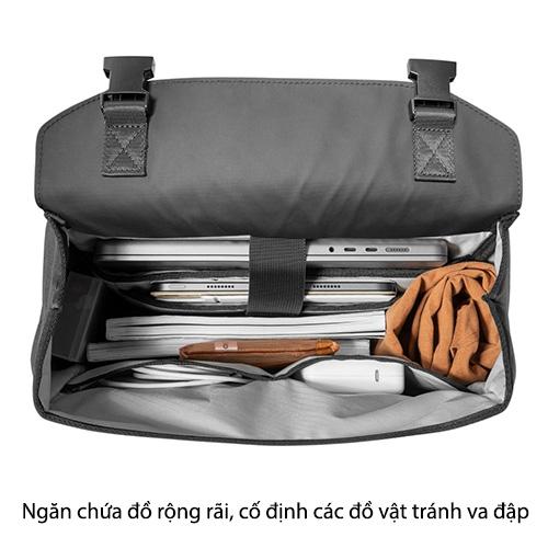 BALO TOMTOC A64-SLASH FLIP RUCKSACK 18L CHO LAPTOP 16″ Vải chống chịu thời tiết giúp luôn khô ráo - hàng chính hãng