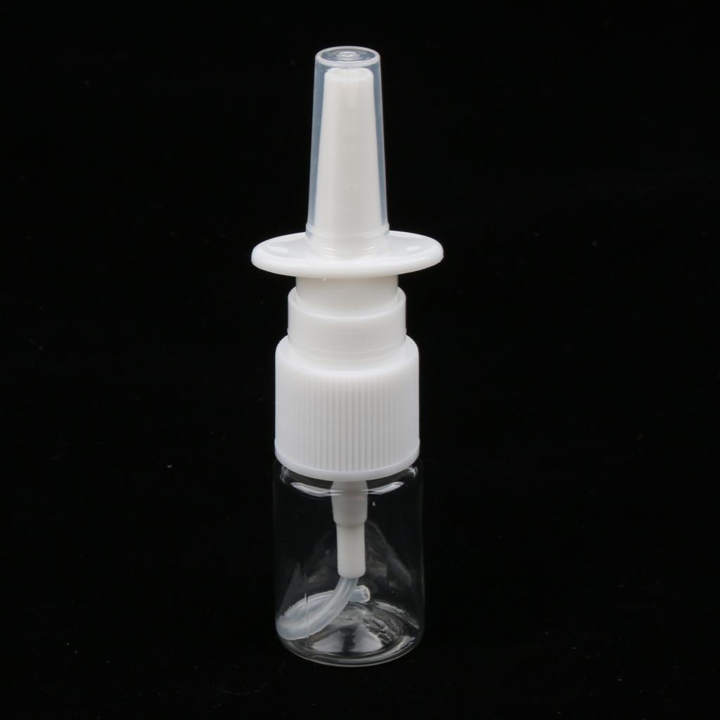 50 Pieces 5ml Plastic Nasal Spray Bottles Fine Mist Sprayer Pump Clear