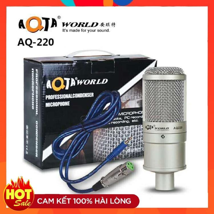 Mic Thu Âm AQTA AQ220 FREE SHIP Hàng Loại 1 , Chât Âm Cực Hay , Thiết Kế Bo Tròn , Cầm Đầm Tay . Bảo Hành 12 Tháng