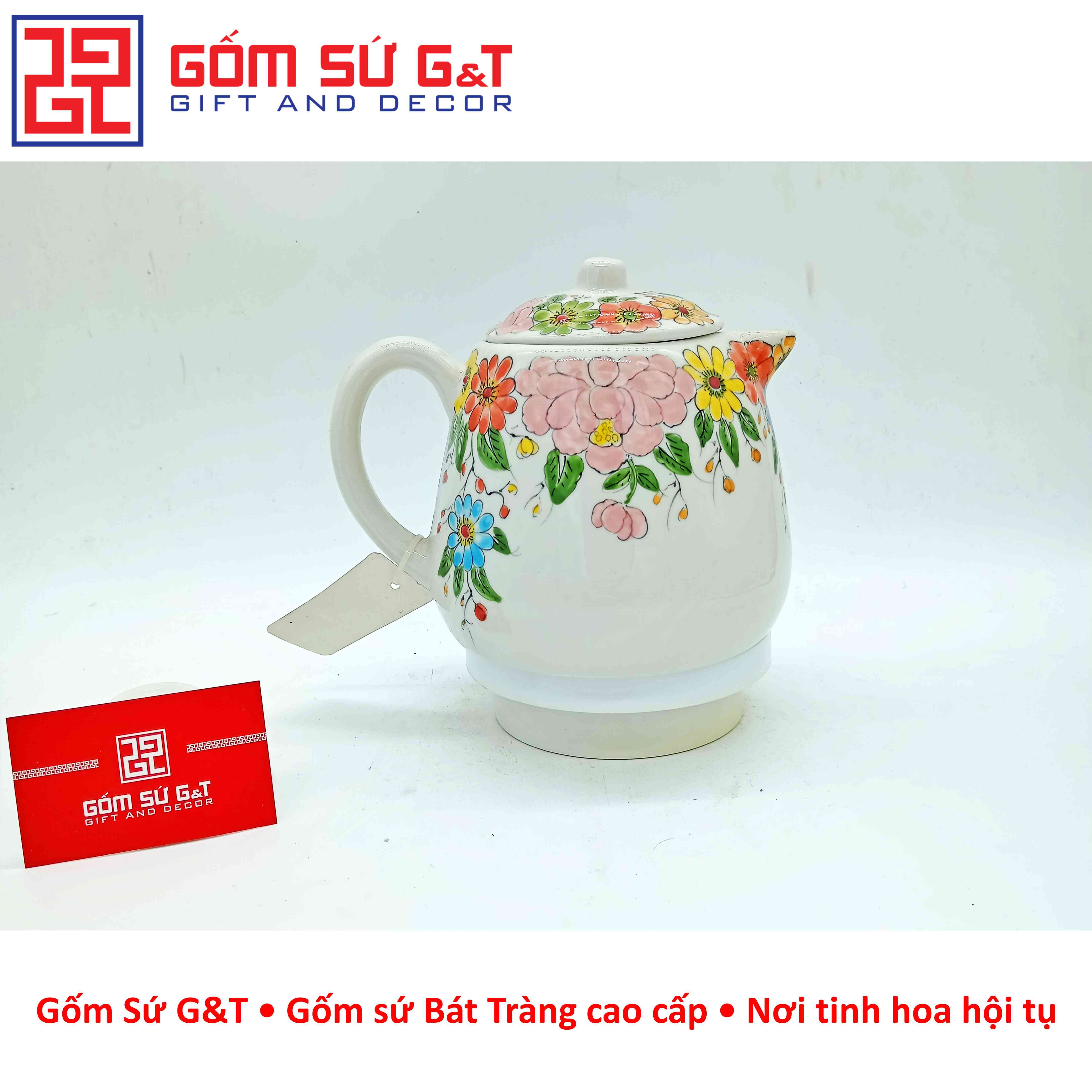 Bộ tích trà vẽ ngàn hoa Gốm Sứ G&amp;T