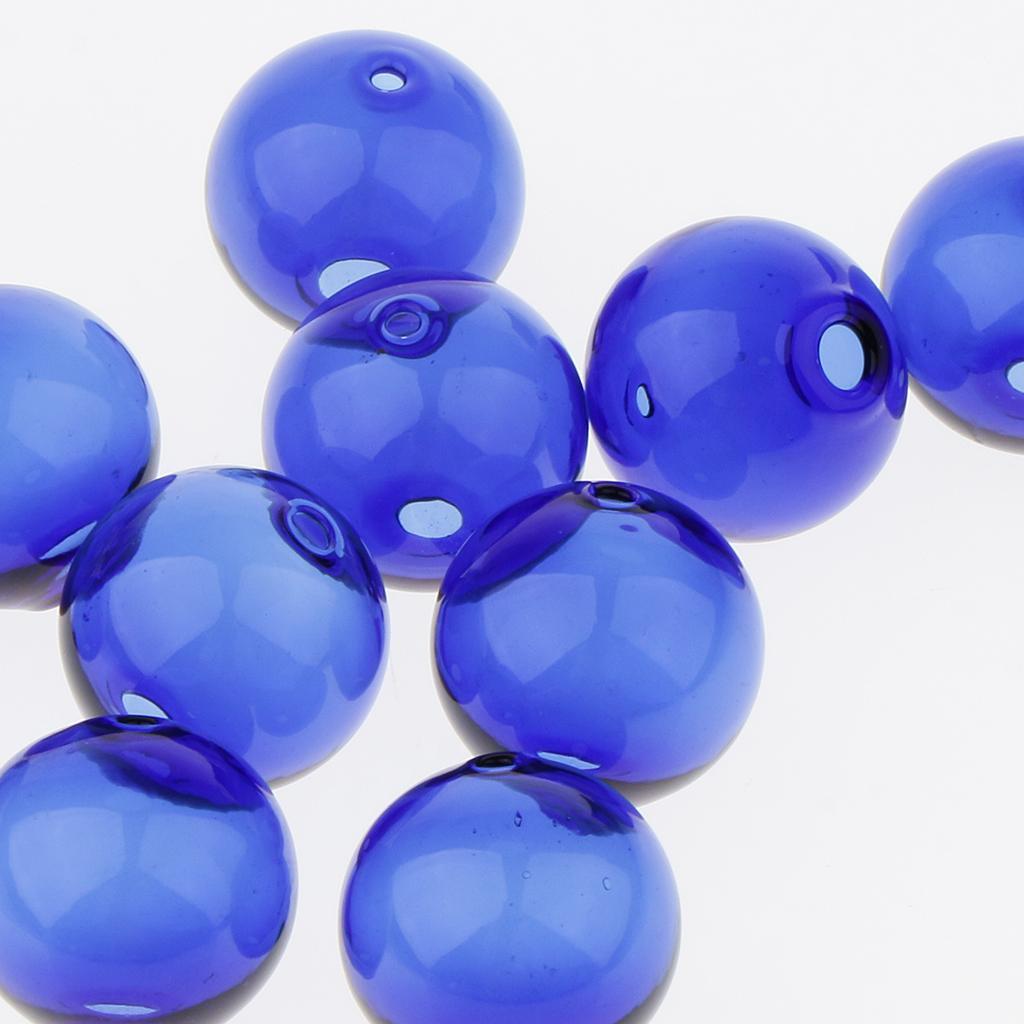 10pcs Globe Glass Bottle Charm Pendant DIY Craft Jewelry Making Blue