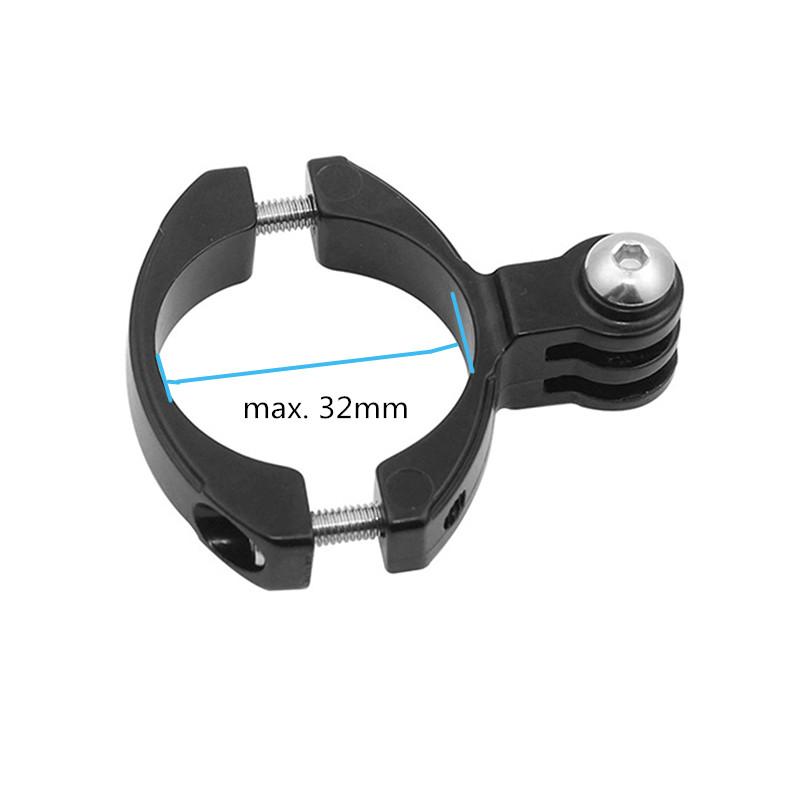 Nhôm Xe Đạp Xe Máy Tay Cầm Kẹp O Loại Thanh Cuộn Gắn Giá Đỡ Xe Đạp Seatpost Kẹp Cho GoPro 10 9 8 7 6 Yi Camera Thể Thao