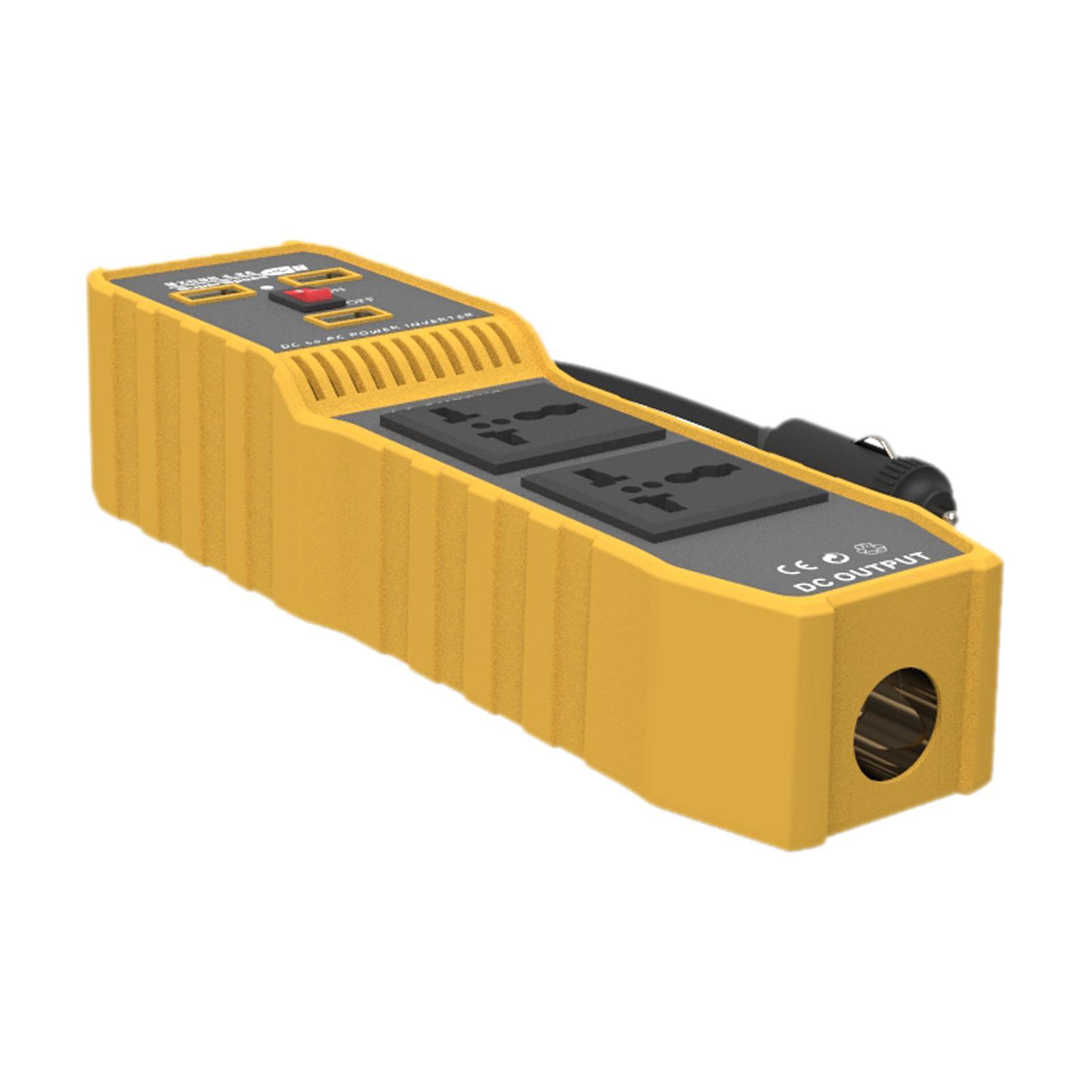 DC to AC Car Power Inverter Charger 3 USB Ports 2 AC Outlet Peak 400W 220V
