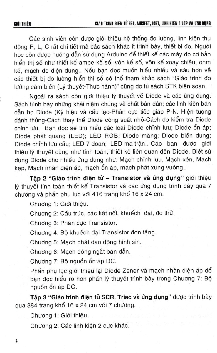 Giáo Trình Điện Tử FET - MOSFET - IGBT Linh Kiện 4 Lớp Và Ứng Dụng _STK