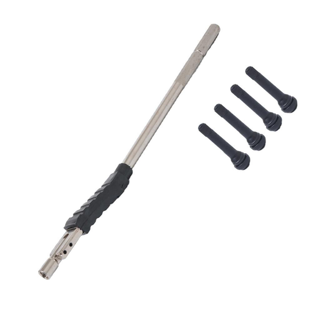 Chrome Valve Stem Puller Tool Tire Changer Repair Install Tool BENT,TR418 x4