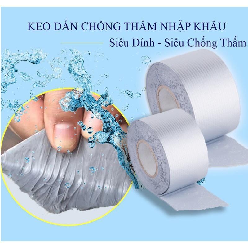 Băng Keo Chống Thấm siêu dính đa năng Size lớn 10cm, Khổ rộng 10cm dài 5m, cho tường,trần nhà, mái tôn 88239