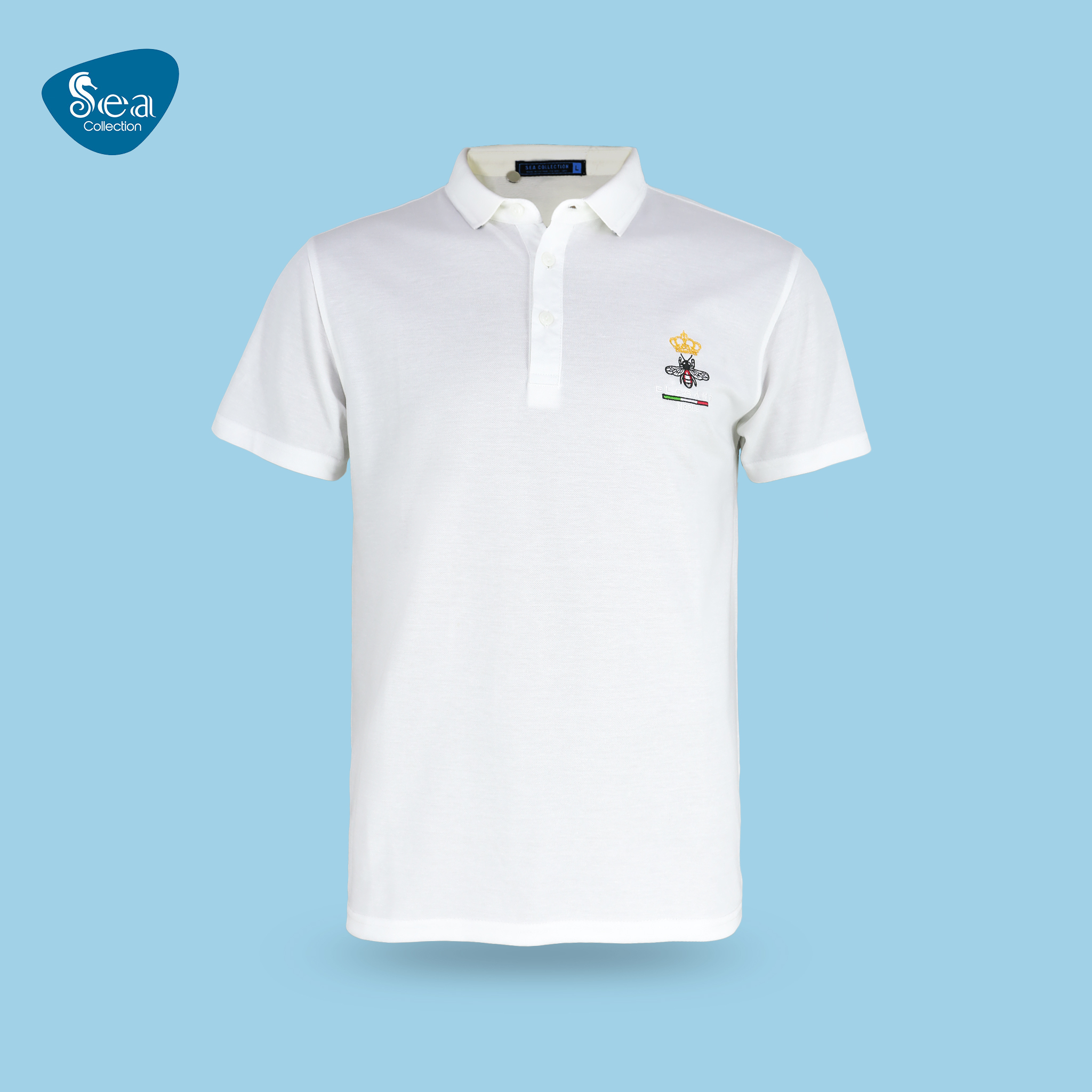 Áo Thun Polo Nam Sea Collection Thêu Ong 8126 Cổ Trơn