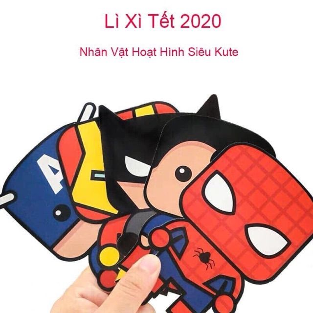 Combo 10 bao lì xì Tết hoạt hình độc đáo, siêu dễ thương - giao hình ngẫu nhiên