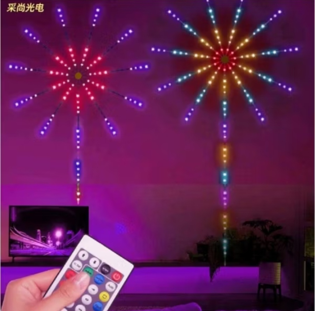 ĐÈN LED PHAO HOA DÁN TƯỜNG TRANG TRÍ MÀU SẮC CỰC ĐẸP MẪU MỚI