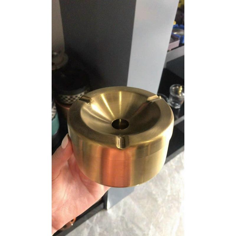 Gạt tàn inox vàng 304 phong cách hiện đại