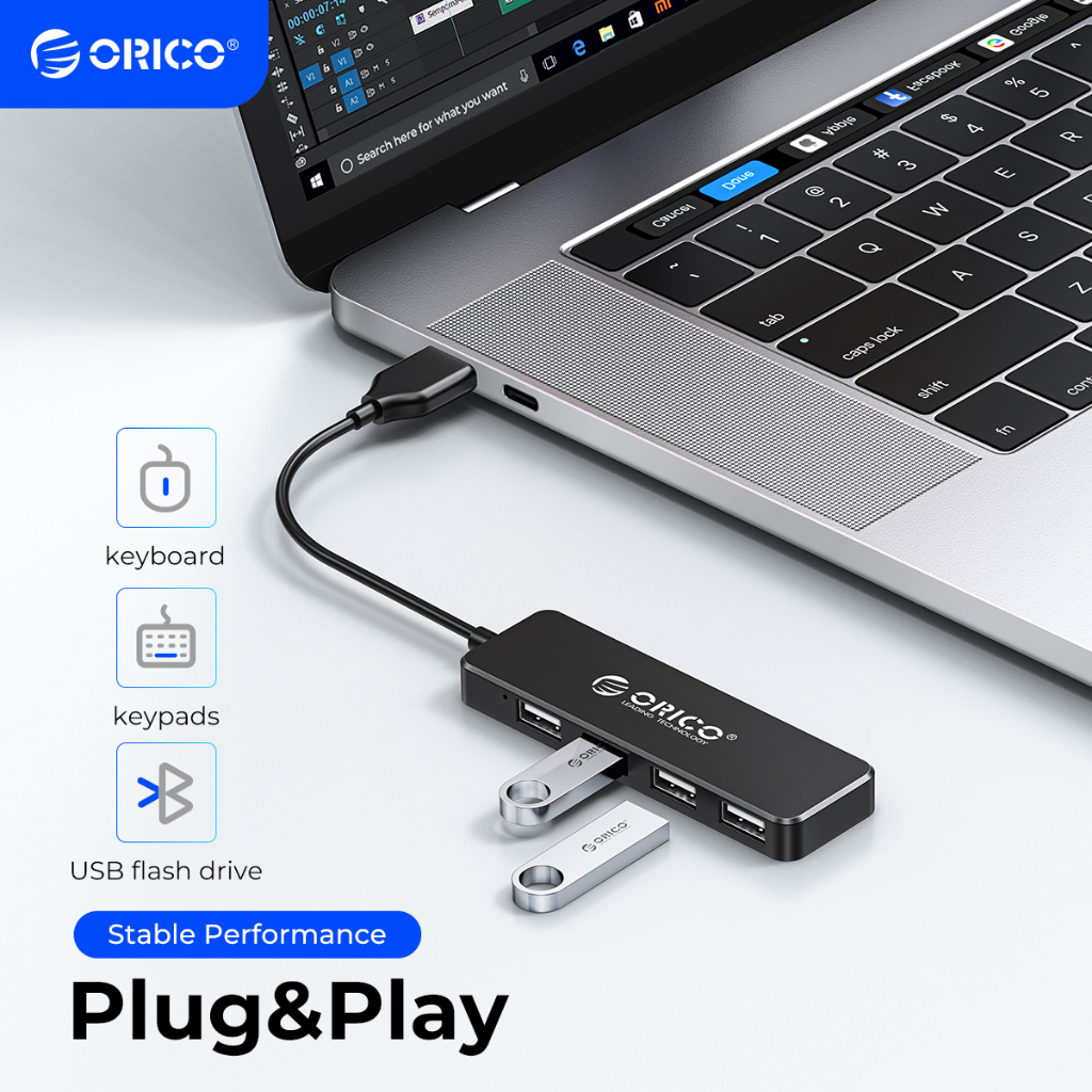 Bộ chia / Hub 4 cổng USB 2.0 Orico FL01 - Hàng Chính Hãng