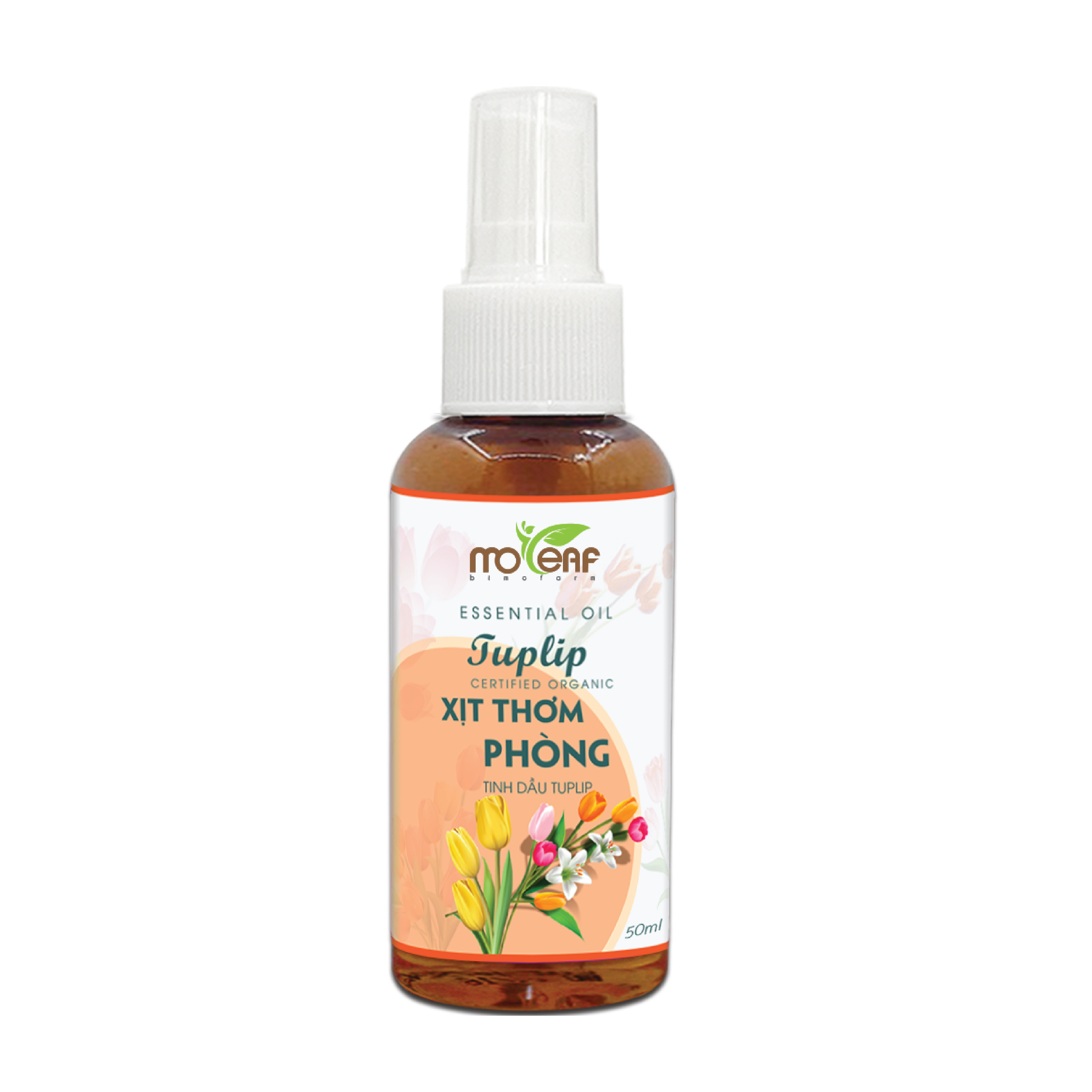 Xịt Thơm Phòng Tinh Dầu Hoa Tulip Moleaf Lọc Không Khí Thơm Mát Đuổi Muỗi Đuổi Con Trùng 250ml