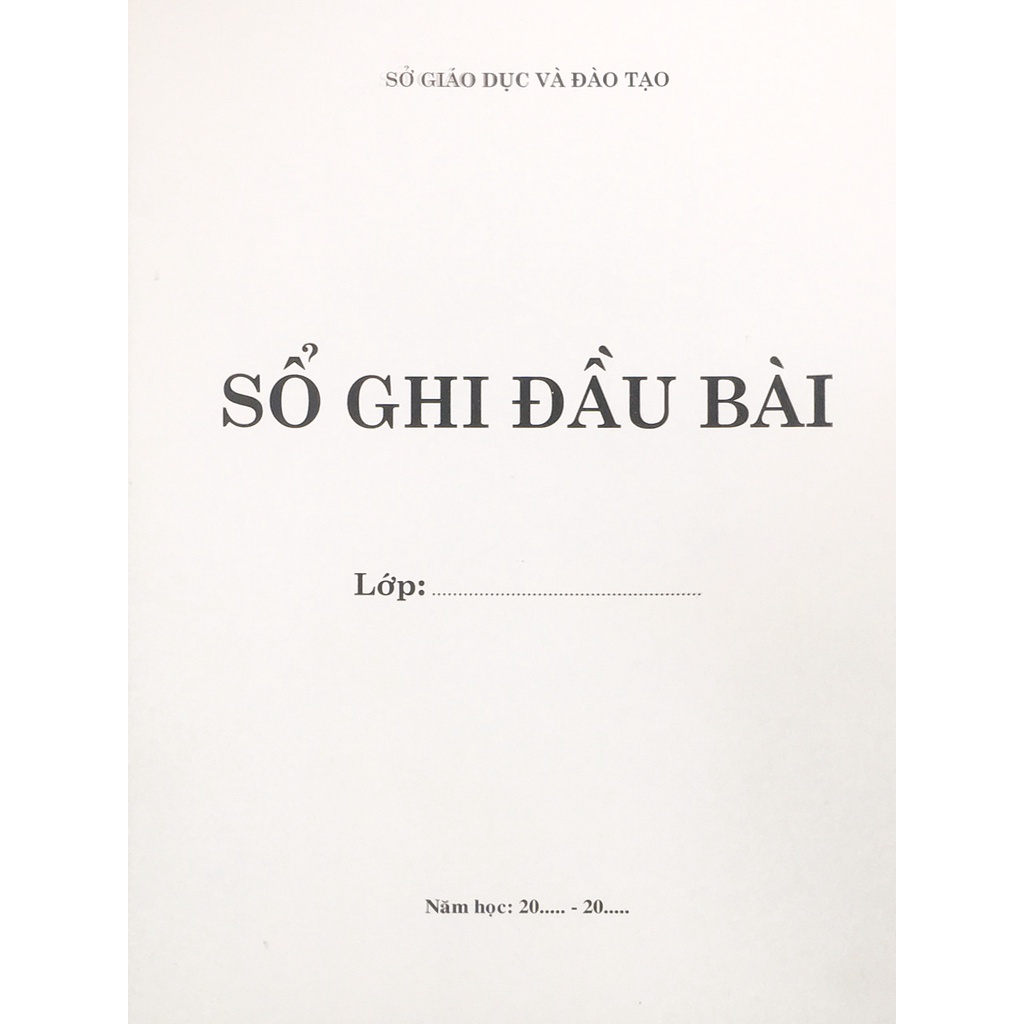 Sách ND - Sổ ghi đầu bài cấp 2 (B12)