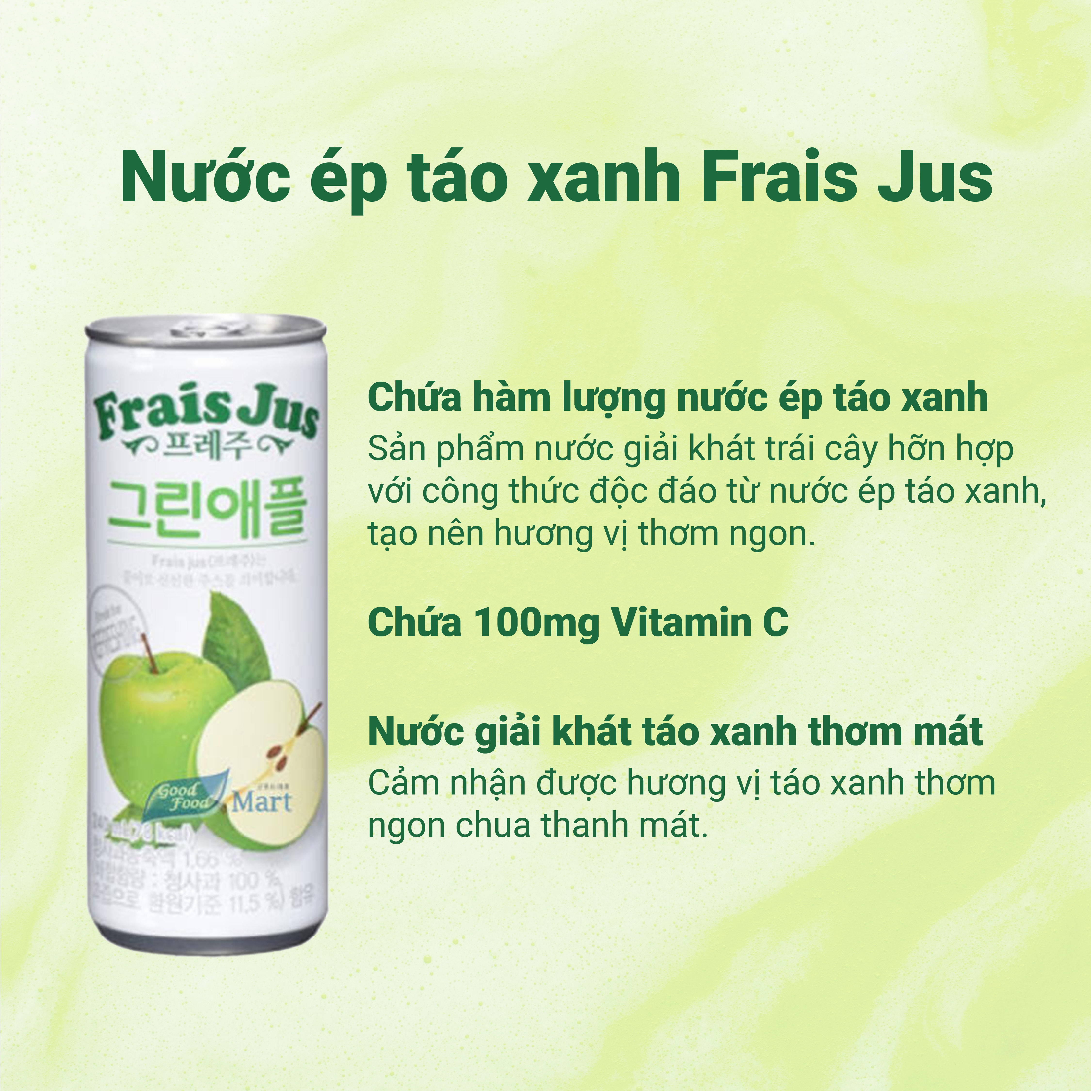 Nước Táo xanh Frais Jus 240 ml