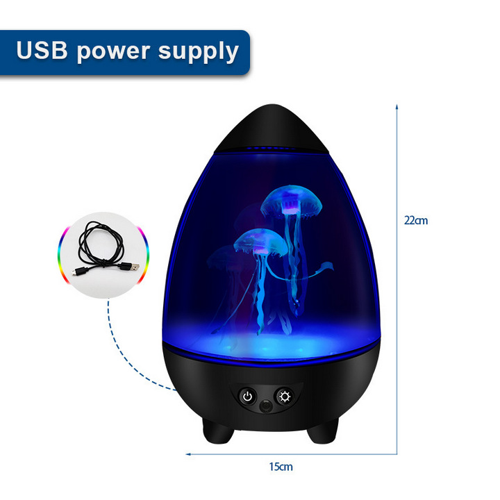 Đèn Ngủ Con Sứa 3D JellyFish Hiệu Ứng LED RBG Điều Khiển Từ Xa - Home and Garden