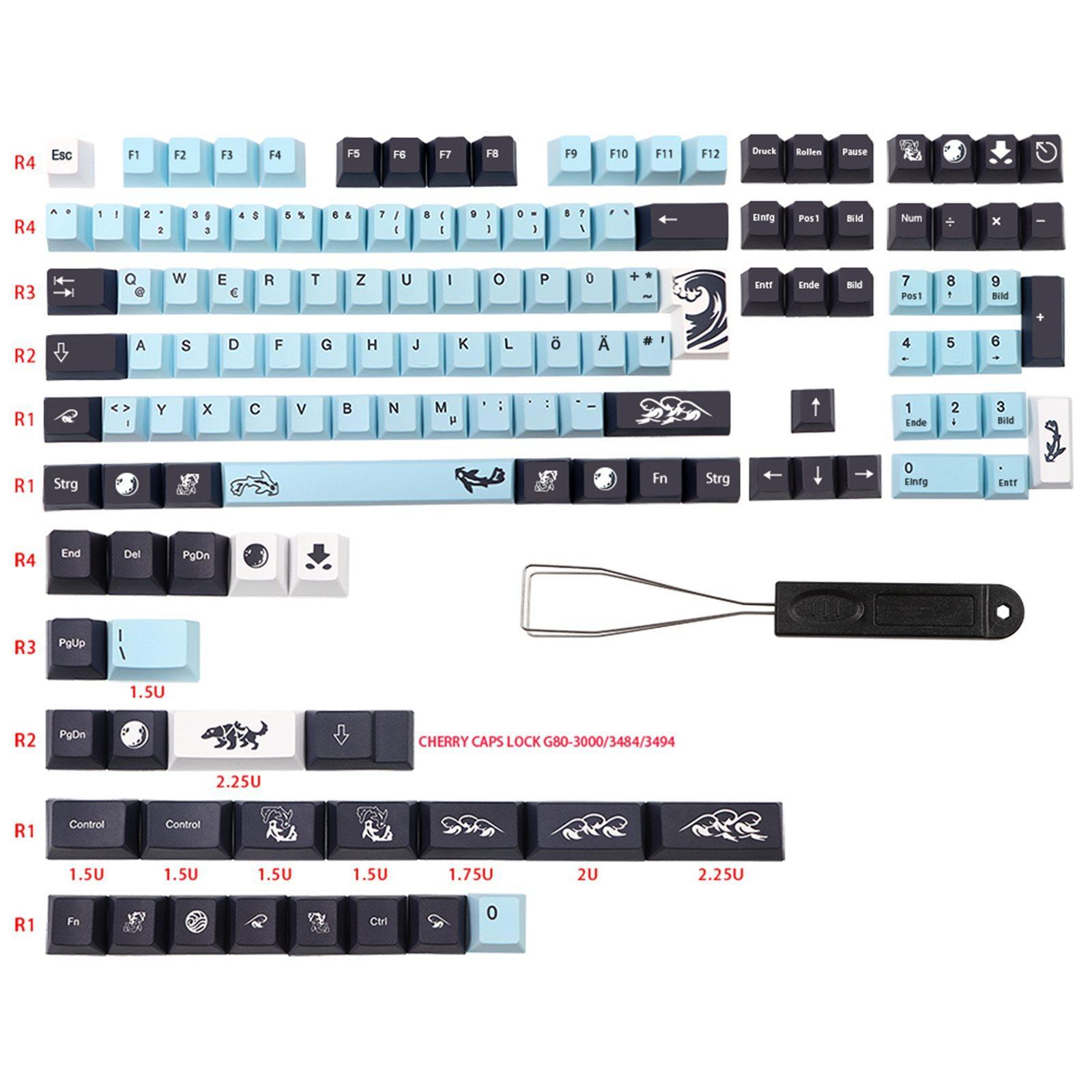 134 Key Mechanical Keyboard PBT Dustproof for