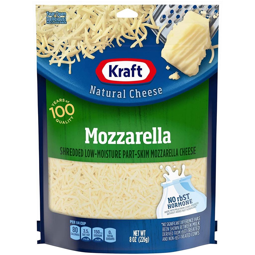 PHÔ MAI SỢI MOZZARELLA Kraft Natural Shredded Cheese, 226g (8 oz)