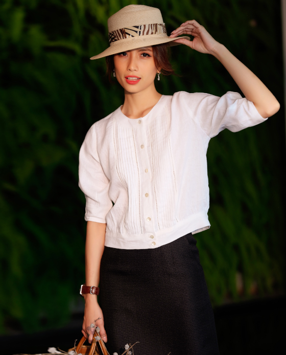 Áo Croptop Linen Jax TOP188 Thời trang thiết kế Hity