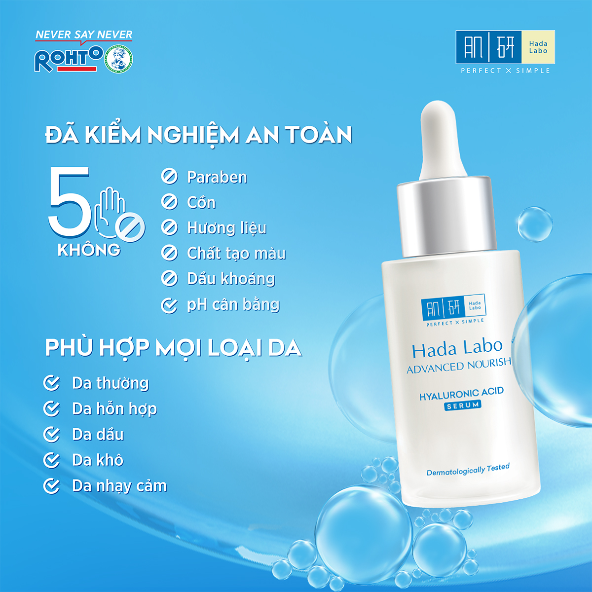 Serum dưỡng ẩm Tối Ưu, Phục Hồi Da Hada Labo Advanced Nourish Hyaluronic Acid 30 mL