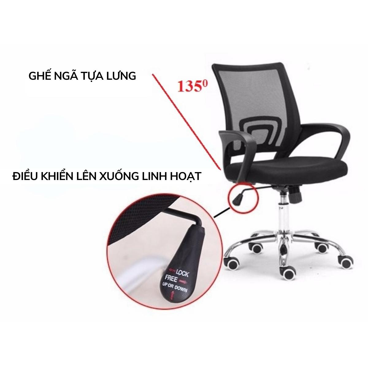 Ghế xoay văn phòng, ghế lưới xoay học sinh - Lắp sẵn - Chính hãng TIDO