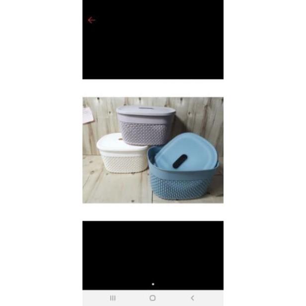 Rổ đựng đồ có nắp phong cách Hàn quốc cao cấp