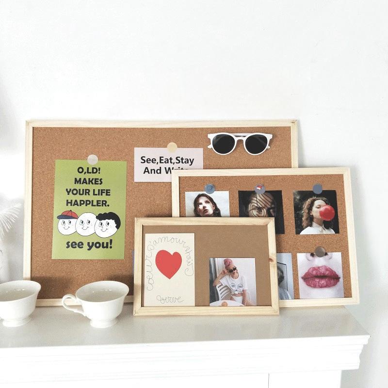 Bảng gỗ treo tường dán tranh ảnh/ghi chú đơn giản tiện dụng